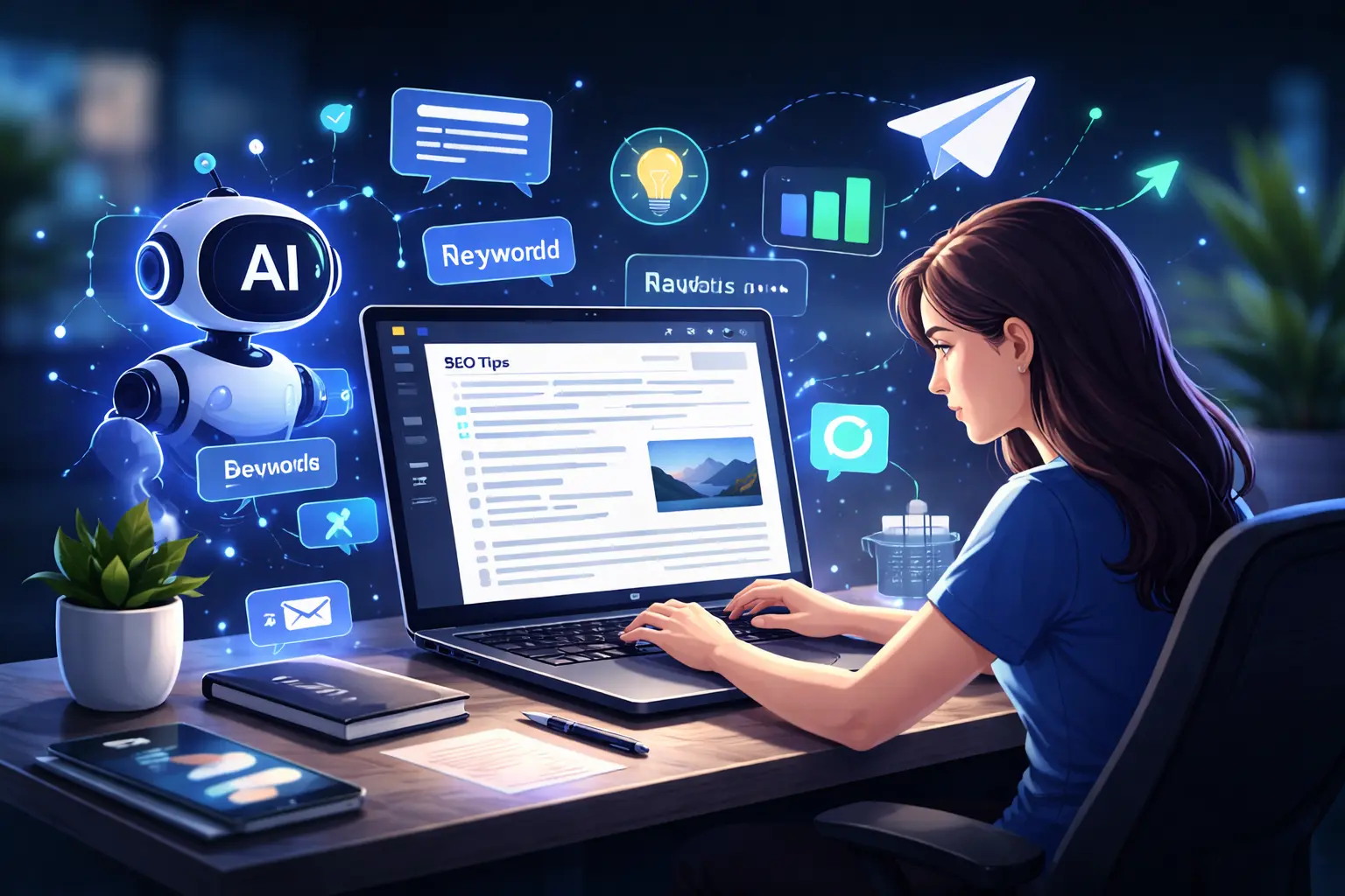 AI generated feature image for AI Tools for Freelancers: Save Time and Win More Clients